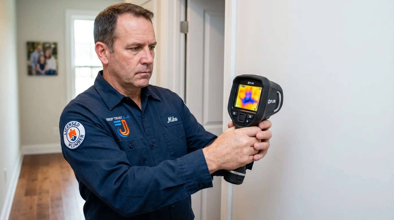 Thermal imaging leak detection by Johns Plumbing LLC in Ivanhoe